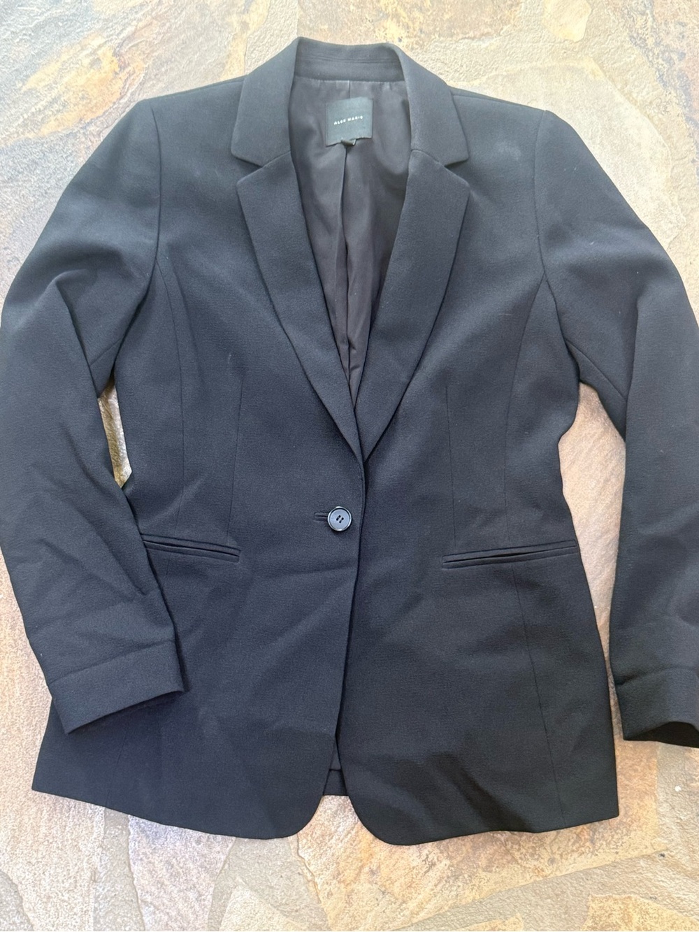 Alex Marie Black Single-Button Tailored Blazer